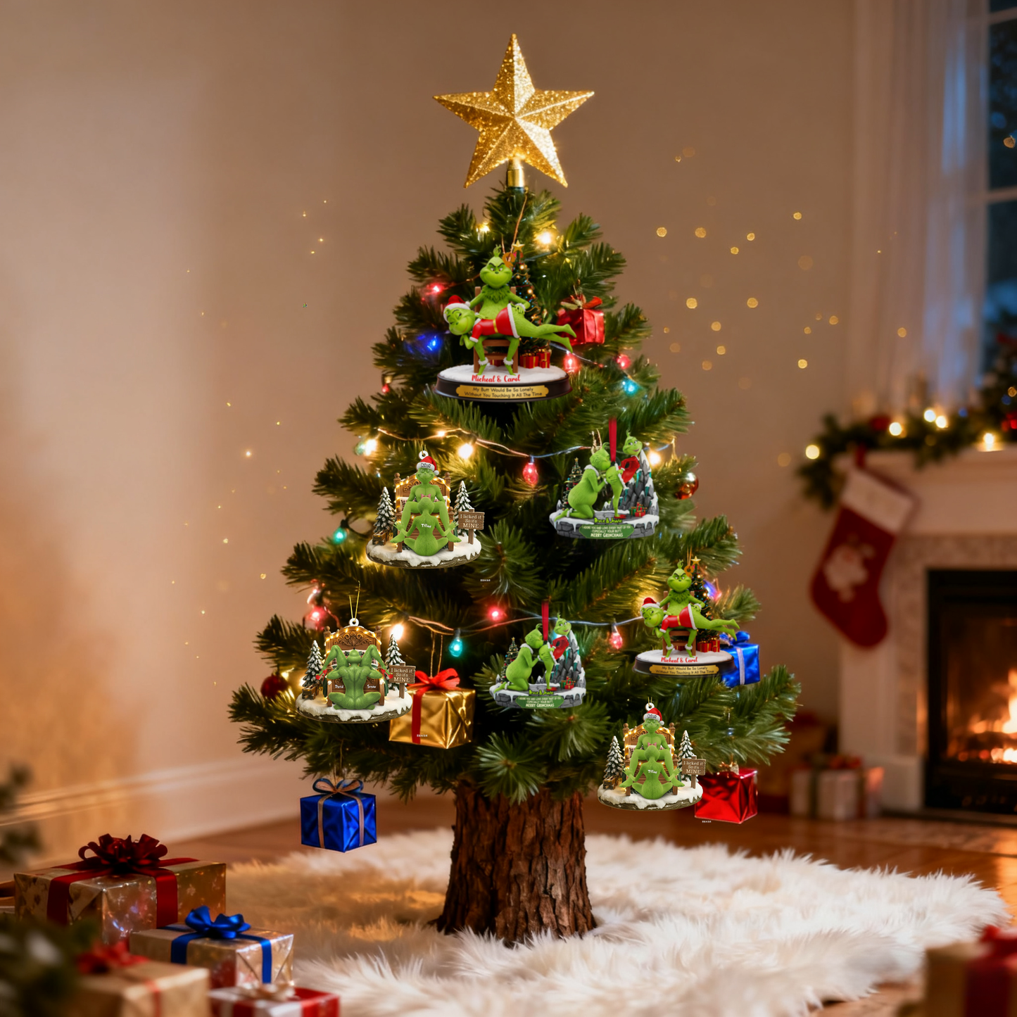 đ„$9.99 On Sale Today OnlyđGrinch Couple Christmas Ornament Set