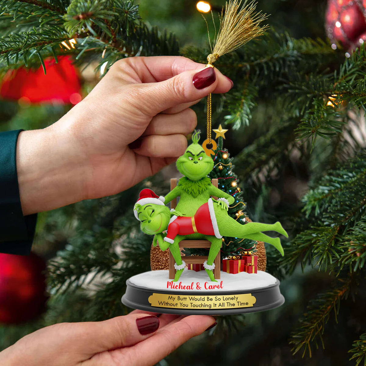 đ„$9.99 On Sale Today OnlyđGrinch Couple Christmas Ornament Set