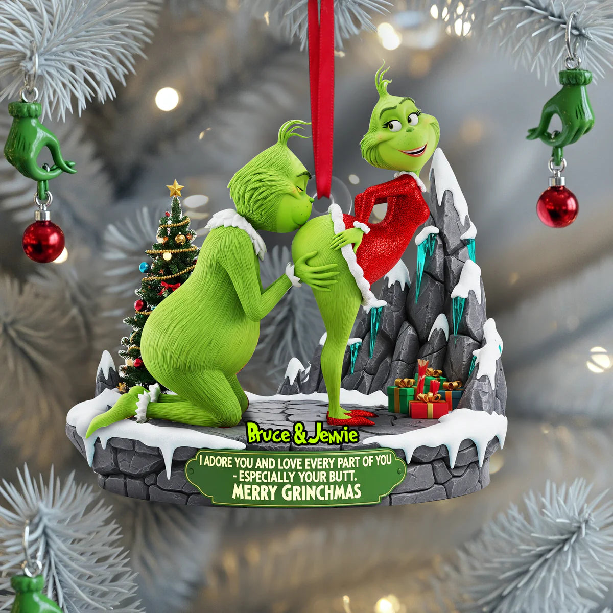 đ„$9.99 On Sale Today OnlyđGrinch Couple Christmas Ornament Set