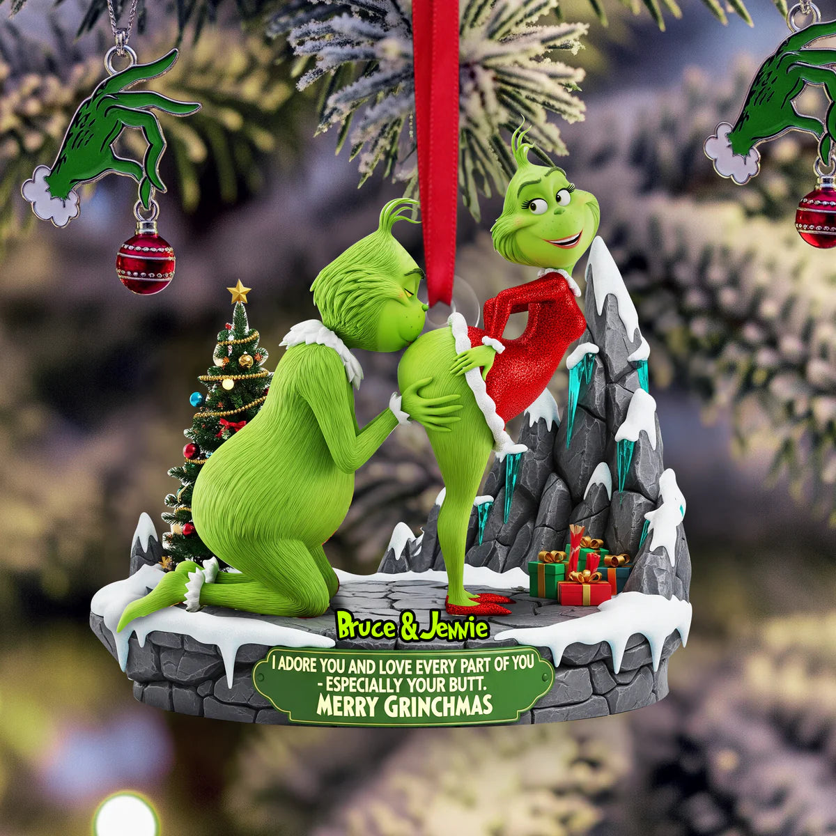đ„$9.99 On Sale Today OnlyđGrinch Couple Christmas Ornament Set