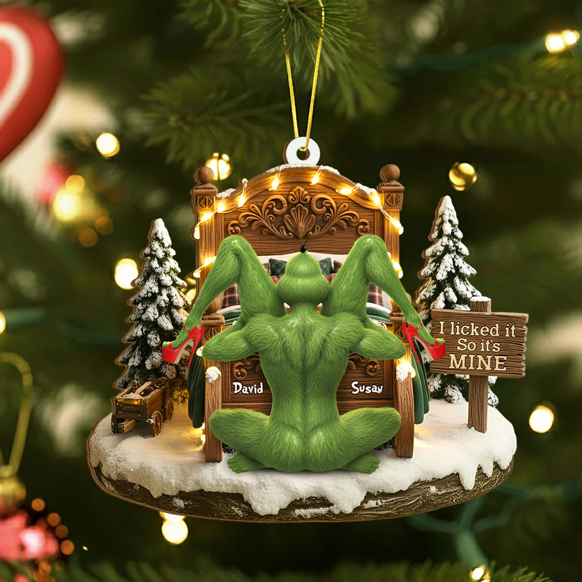 đ„$9.99 On Sale Today OnlyđGrinch Couple Christmas Ornament Set