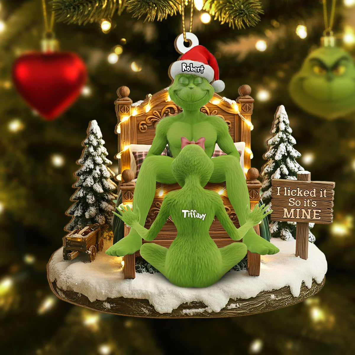 đ„$9.99 On Sale Today OnlyđGrinch Couple Christmas Ornament Set