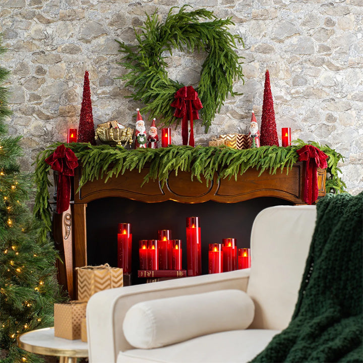 đNatural Christmas Greenery - Real Touch Norfolk Pine Garland