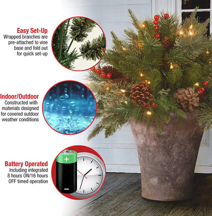 🎄Christmas Promotion 50% OFF🔥Pre-lit Artificial Christmas Tree Urn Filler💐