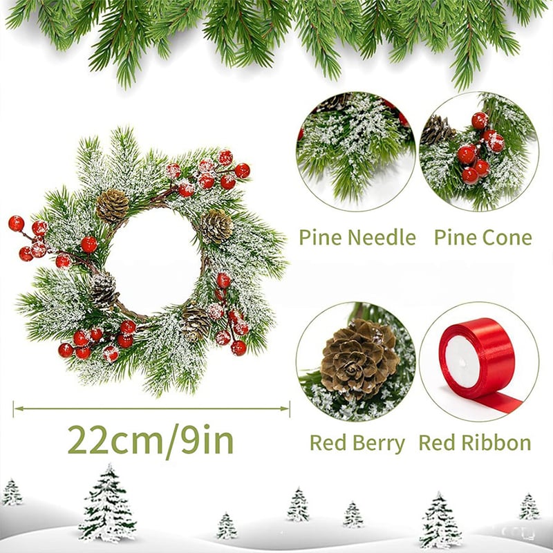 Hot Sale⚡ 50K+ SOLD! Almost Gone-💥🎁Christmas Mini Window Wreaths