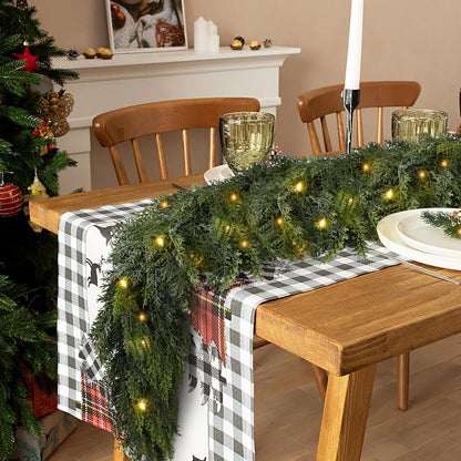 🏆Christmas Hot Sale-60% OFF💥 Pre-lit Christmas Cedar Garland
