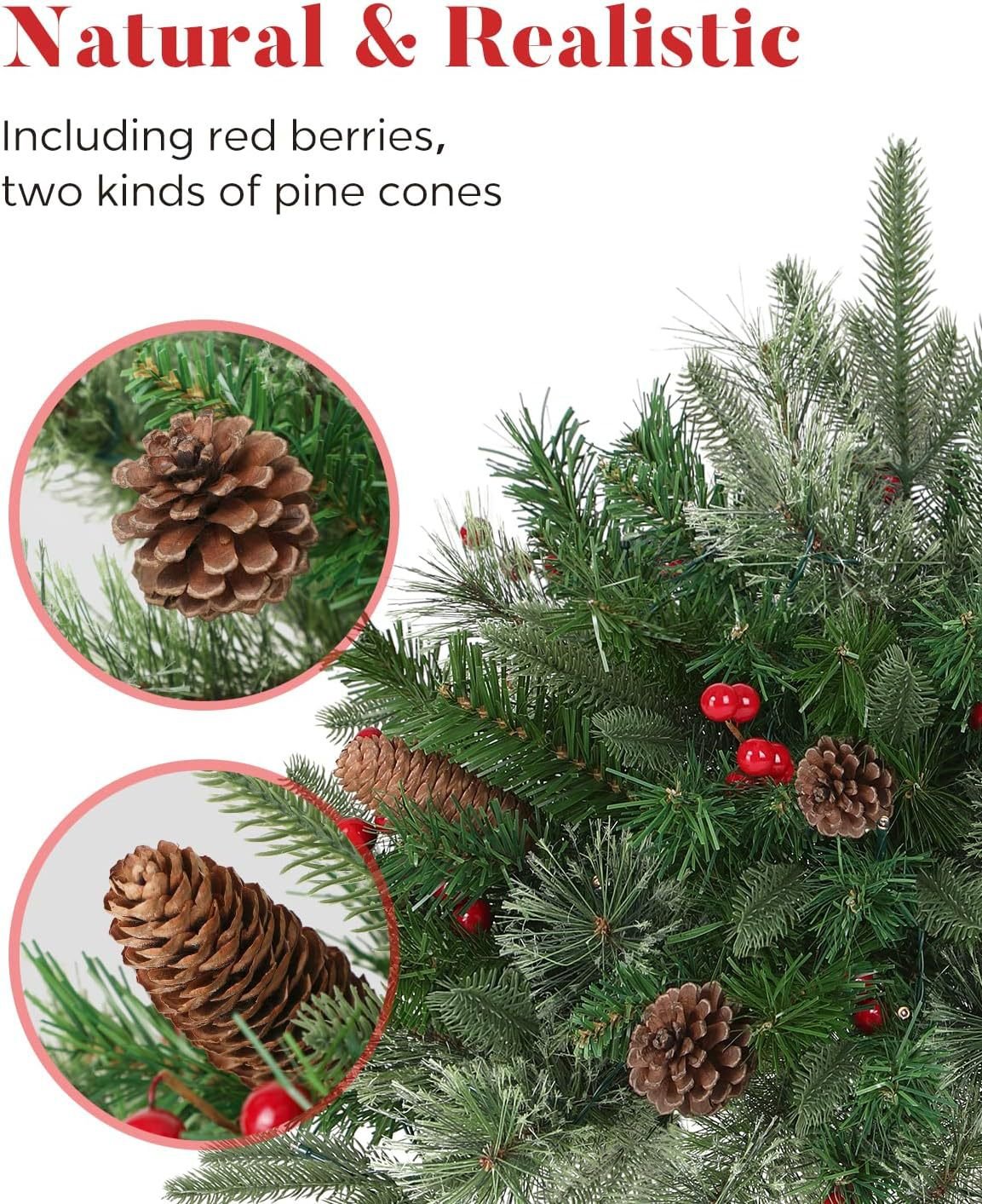 🎄Christmas Promotion 50% OFF🔥Pre-lit Artificial Christmas Tree Urn Filler💐