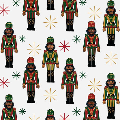 🔥$9.99 On Sale Today Only🤶🏾Home for the Holidays Black Santa Wrapping paper
