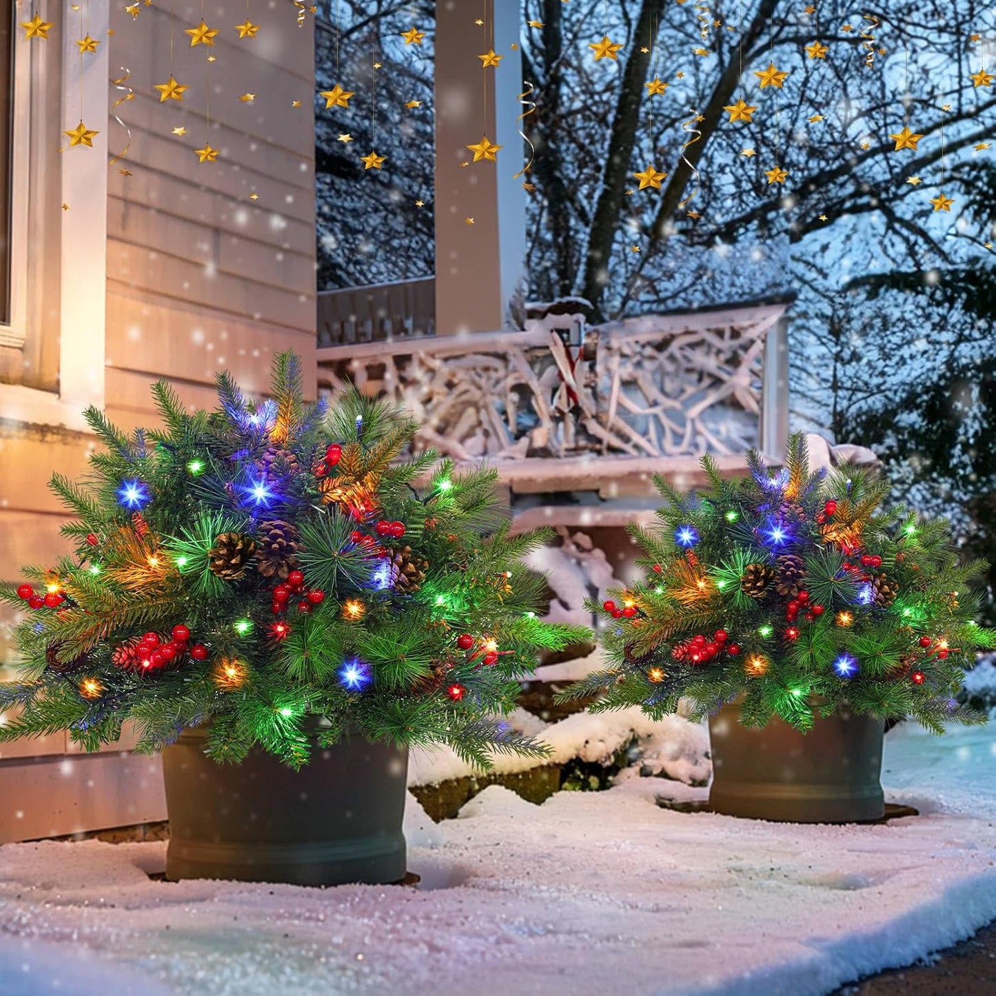 🎄Christmas Promotion 50% OFF🔥Pre-lit Artificial Christmas Tree Urn Filler💐