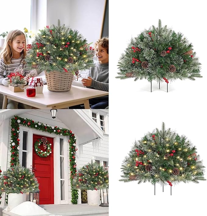 🎄Christmas Promotion 50% OFF🔥Pre-lit Artificial Christmas Tree Urn Filler💐