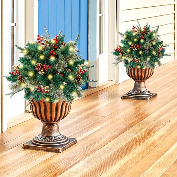 🎄Christmas Promotion 50% OFF🔥Pre-lit Artificial Christmas Tree Urn Filler💐
