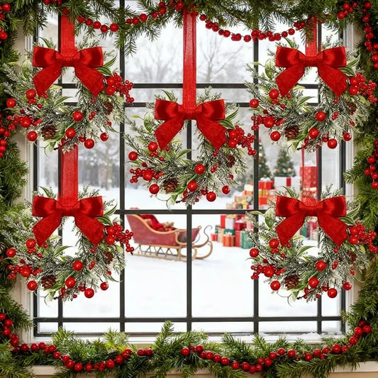Hot Sale⚡ 50K+ SOLD! Almost Gone-💥🎁Christmas Mini Window Wreaths