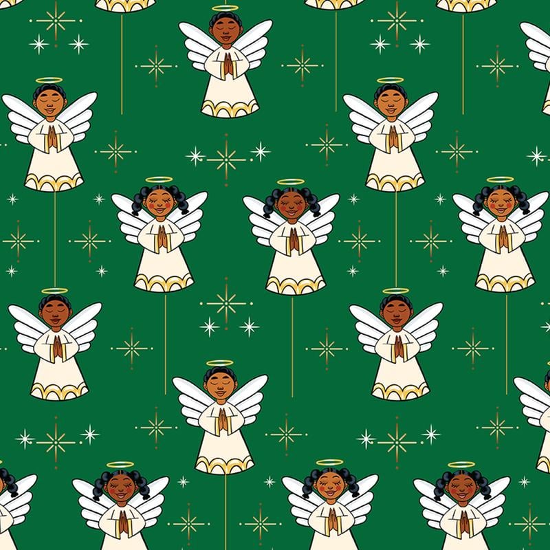 🔥$9.99 On Sale Today Only🤶🏾Home for the Holidays Black Santa Wrapping paper