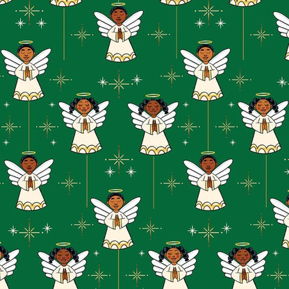 🔥$9.99 On Sale Today Only🤶🏾Home for the Holidays Black Santa Wrapping paper