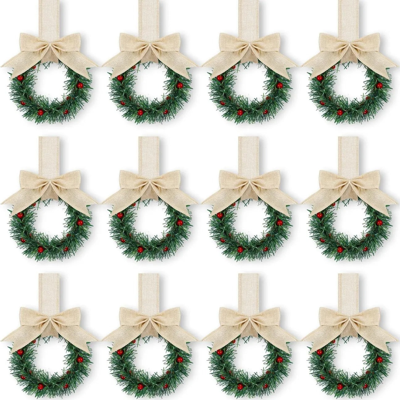 Hot Sale⚡ 50K+ SOLD! Almost Gone-💥🎁Christmas Mini Window Wreaths